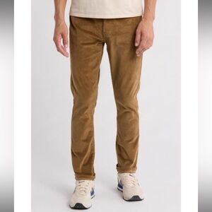 Lucky Brand 121 Slim Straight Corduroy Pants Size 33 x 32 in Ermine